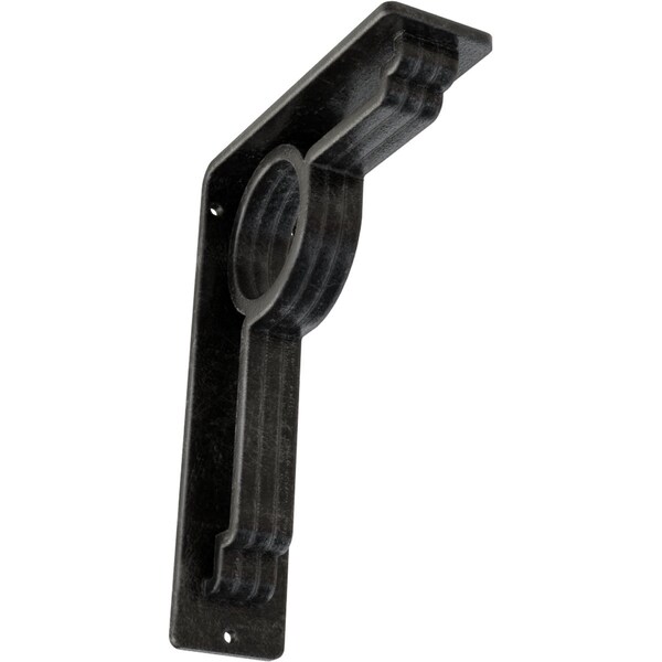 Ekena Millwork Maria Wrought Iron Bracket, (Triple center brace), Antiqued Silver 2"W x 5 1/2"D x 8"H BKTM02X05X08TMAASV - main